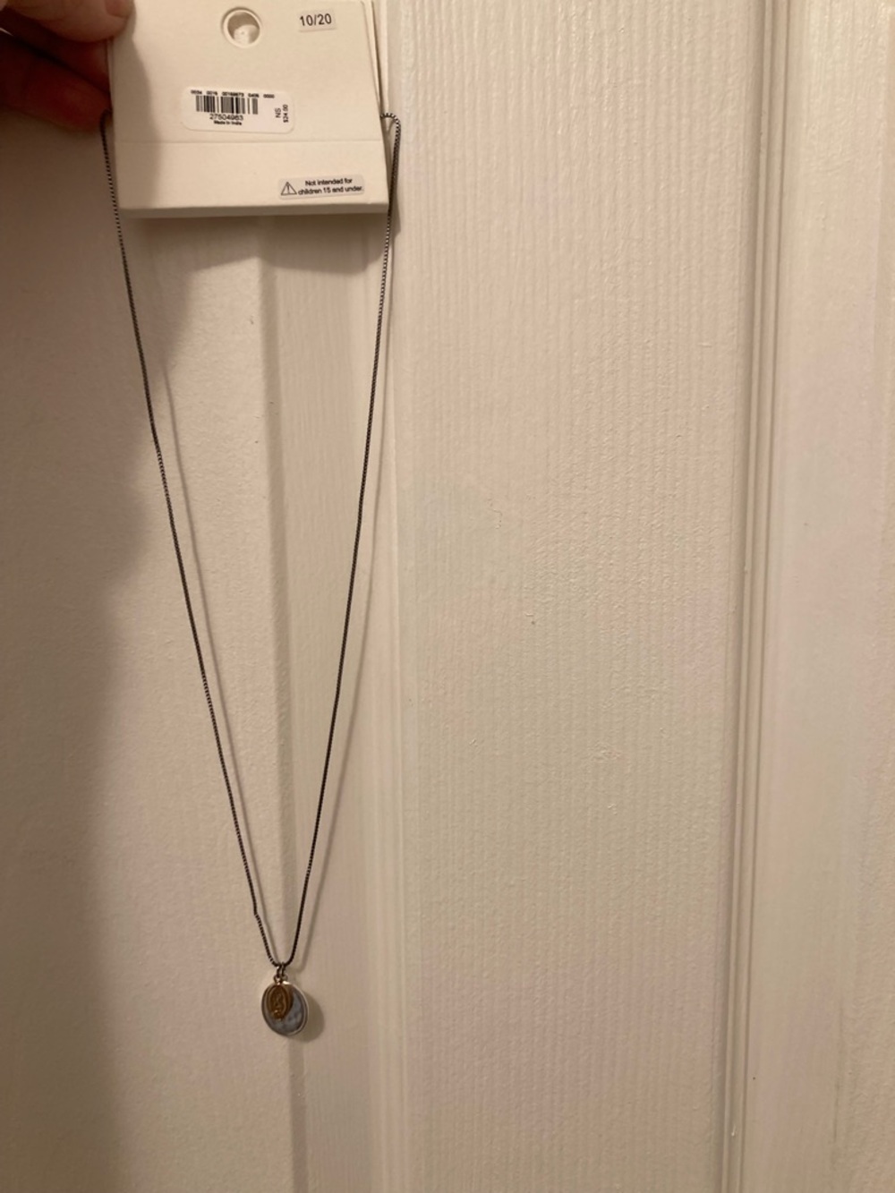 Express Two-Tone Pendant Necklace - Silver Chain with Gold Charm